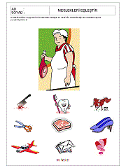 okul öncesi ocuklar için verilen meslek ile ilgili resimleri bul çalışmaları